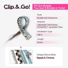 image:imageREECHO Clip in Braid Hair Extensions for Women 16 Boho Dreadlock Clip in Braids with Beads amp Charms 2PCS Handmade Synthetic Braided Hairpieces for Cosplay Daily Styling Dark Brown MixOceanic Coffee Mix
