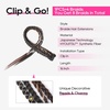image:imageREECHO Clip in Braid Hair Extensions for Women 16 Boho Dreadlock Clip in Braids with Beads amp Charms 2PCS Handmade Synthetic Braided Hairpieces for Cosplay Daily Styling Dark Brown MixDark Brown Caramel Mix