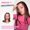 image:imageREECHO Clip in Braid Hair Extensions for Women 16 Boho Dreadlock Clip in Braids with Beads amp Charms 2PCS Handmade Synthetic Braided Hairpieces for Cosplay Daily Styling Dark Brown MixBurgundy  White