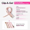 image:imageREECHO Clip in Braid Hair Extensions for Women 16 Boho Dreadlock Clip in Braids with Beads amp Charms 2PCS Handmade Synthetic Braided Hairpieces for Cosplay Daily Styling Dark Brown MixMixed Pink  Blonde