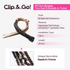 image:imageREECHO Clip in Braid Hair Extensions for Women 16 Boho Dreadlock Clip in Braids with Beads amp Charms 2PCS Handmade Synthetic Braided Hairpieces for Cosplay Daily Styling Dark Brown MixDark Chocolate Brown with Copper Mixed