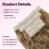 image:imageREECHO Clip in Hair Extensions 4PCS Hair Extensions 14 Short Wavy Invisible Lace Weft Natural Soft Hairpieces for Women  Light Brown with Blonde HighlightsLight Brown with Blonde Highlights