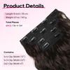 image:imageREECHO Clip in Hair Extensions 4PCS Hair Extensions 14 Short Wavy Invisible Lace Weft Natural Soft Hairpieces for Women  Light Brown with Blonde HighlightsChocolate Brown