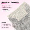 image:imageREECHO Clip in Hair Extensions 4PCS Hair Extensions 14 Short Wavy Invisible Lace Weft Natural Soft Hairpieces for Women  Light Brown with Blonde HighlightsSilver Grey