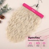 image:imageREECHO Clip in Hair Extensions 4PCS Hair Extensions 14 Short Wavy Invisible Lace Weft Natural Soft Hairpieces for Women  Light Brown with Blonde HighlightsLight Blonde
