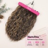 image:imageREECHO Clip in Hair Extensions 4PCS Hair Extensions 14 Short Wavy Invisible Lace Weft Natural Soft Hairpieces for Women  Light Brown with Blonde HighlightsChocolate Brown with Highlights