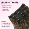 image:imageREECHO Clip in Hair Extensions 4PCS Hair Extensions 14 Short Wavy Invisible Lace Weft Natural Soft Hairpieces for Women  Light Brown with Blonde HighlightsChocolate Brown with Highlights