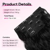 image:imageREECHO Clip in Hair Extensions 4PCS Hair Extensions 14 Short Wavy Invisible Lace Weft Natural Soft Hairpieces for Women  Light Brown with Blonde HighlightsBlack