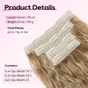image:imageREECHO Clip in Hair Extensions 4PCS Hair Extensions 14 Short Wavy Invisible Lace Weft Natural Soft Hairpieces for Women  Light Brown with Blonde HighlightsGolden Blonde with Highlights