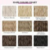 image:imageREECHO Clip in Hair Extensions 5PCS 24 Beach Wavy Invisible Lace WeftsBlack
