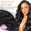 image:imageREECHO Clip in Hair Extensions 5PCS 24 Beach Wavy Invisible Lace WeftsBlack