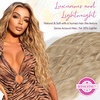 image:imageREECHO Clip in Hair Extensions 5PCS 24 Beach Wavy Invisible Lace WeftsChampagne Blonde