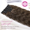 image:imageREECHO Clip in Hair Extensions 5PCS 24 Beach Wavy Invisible Lace WeftsChocolate Brown