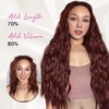 image:imageREECHO Clip in Hair Extensions 5PCS 24 Beach Wavy Invisible Lace WeftsDark Ash Blonde