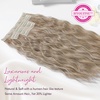 image:imageREECHO Clip in Hair Extensions 5PCS 24 Beach Wavy Invisible Lace WeftsDark Ash Blonde