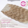 image:imageREECHO Clip in Hair Extensions 5PCS 24 Beach Wavy Invisible Lace WeftsDark Blonde with Light Ends
