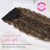 image:imageREECHO Clip in Hair Extensions 5PCS 24 Beach Wavy Invisible Lace WeftsDark Brown with Highlights