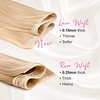 image:imageREECHO Clip in Hair Extensions 5PCS 24 Beach Wavy Invisible Lace WeftsDark Brown with Highlights