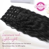 image:imageREECHO Clip in Hair Extensions 5PCS 24 Beach Wavy Invisible Lace WeftsJet Black