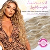 image:imageREECHO Clip in Hair Extensions 5PCS 24 Beach Wavy Invisible Lace WeftsMedium Blonde with Highlights
