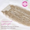 image:imageREECHO Clip in Hair Extensions 5PCS 24 Beach Wavy Invisible Lace WeftsMedium Blonde with Highlights