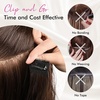 image:imageREECHO Clip in Hair Extensions 5PCS 24 Beach Wavy Invisible Lace WeftsMedium Blonde with Highlights