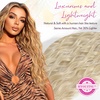 image:imageREECHO Clip in Hair Extensions 5PCS 24 Beach Wavy Invisible Lace WeftsNatural Blonde