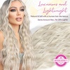 image:imageREECHO Clip in Hair Extensions 5PCS 24 Beach Wavy Invisible Lace WeftsPlatinum Blonde