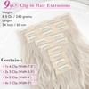 image:imageREECHO Clip in Hair Extensions 5PCS 24 Beach Wavy Invisible Lace WeftsPlatinum Blonde