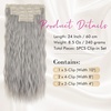 image:imageREECHO Clip in Hair Extensions 5PCS 24 Beach Wavy Invisible Lace WeftsSilver Grey