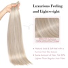image:imageREECHO Clip in Hair Extensions Hair Extensions Thick Long Lace Weft Lightweight Synthetic Hairpieces for Women 24 Inch240 GramPack of 5 Chocolate Brown with Golden Blonde HighlightsAsh Blonde with Highlights