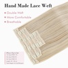 image:imageREECHO Clip in Hair Extensions Hair Extensions Thick Long Lace Weft Lightweight Synthetic Hairpieces for Women 24 Inch240 GramPack of 5 Chocolate Brown with Golden Blonde HighlightsDark Ash Blonde