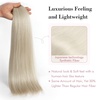 image:imageREECHO Clip in Hair Extensions Hair Extensions Thick Long Lace Weft Lightweight Synthetic Hairpieces for Women 24 Inch240 GramPack of 5 Chocolate Brown with Golden Blonde HighlightsPlatinum Blonde