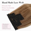 image:imageREECHO Clip in Hair Extensions Hair Extensions Thick Long Lace Weft Lightweight Synthetic Hairpieces for Women 24 Inch240 GramPack of 5 Chocolate Brown with Golden Blonde HighlightsLight Brown with Highlights