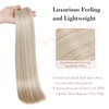 image:imageREECHO Clip in Hair Extensions Hair Extensions Thick Long Lace Weft Lightweight Synthetic Hairpieces for Women 24 Inch240 GramPack of 5 Chocolate Brown with Golden Blonde HighlightsDark Ash Blonde