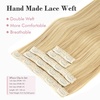 image:imageREECHO Clip in Hair Extensions Hair Extensions Thick Long Lace Weft Lightweight Synthetic Hairpieces for Women 24 Inch240 GramPack of 5 Chocolate Brown with Golden Blonde HighlightsGolden with Highlights