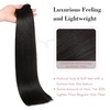 image:imageREECHO Clip in Hair Extensions Hair Extensions Thick Long Lace Weft Lightweight Synthetic Hairpieces for Women 24 Inch240 GramPack of 5 Chocolate Brown with Golden Blonde HighlightsBlack Brown