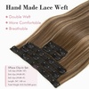 image:imageREECHO Clip in Hair Extensions Hair Extensions Thick Long Lace Weft Lightweight Synthetic Hairpieces for Women 24 Inch240 GramPack of 5 Chocolate Brown with Golden Blonde HighlightsChocolate Brown with Golden Blonde Highlights