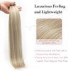 image:imageREECHO Clip in Hair Extensions Hair Extensions Thick Long Lace Weft Lightweight Synthetic Hairpieces for Women 24 Inch240 GramPack of 5 Chocolate Brown with Golden Blonde HighlightsAsh Brown with Blonde Highlights