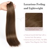 image:imageREECHO Clip in Hair Extensions Hair Extensions Thick Long Lace Weft Lightweight Synthetic Hairpieces for Women 24 Inch240 GramPack of 5 Chocolate Brown with Golden Blonde HighlightsChestnut Brown