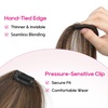 image:imageREECHO Clip in Hair Volumizer 2PCS 12 inch Short Thick Clip in Hairpieces Adding Extra Volume Hair Extensions for Women  Dark Brown with HighlightsChocolate Brown with Highlights