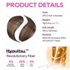 image:imageREECHO Clip in Hair Volumizer 2PCS 12 inch Short Thick Clip in Hairpieces Adding Extra Volume Hair Extensions for Women  Dark Brown with HighlightsDark Brown with Highlights