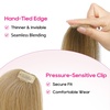 image:imageREECHO Clip in Hair Volumizer 2PCS 12 inch Short Thick Clip in Hairpieces Adding Extra Volume Hair Extensions for Women  Dark Brown with HighlightsDark Blonde with Highlights