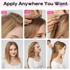 image:imageREECHO Clip in Hair Volumizer 2PCS 12 inch Short Thick Clip in Hairpieces Adding Extra Volume Hair Extensions for Women  Dark Brown with HighlightsDark Blonde