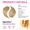 image:imageREECHO Clip in Hair Volumizer 2PCS 12 inch Short Thick Clip in Hairpieces Adding Extra Volume Hair Extensions for Women  Dark Brown with HighlightsDark Blonde with Highlights