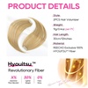 image:imageREECHO Clip in Hair Volumizer 2PCS 12 inch Short Thick Clip in Hairpieces Adding Extra Volume Hair Extensions for Women  Dark Brown with HighlightsGolden Blonde
