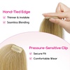image:imageREECHO Clip in Hair Volumizer 2PCS 12 inch Short Thick Clip in Hairpieces Adding Extra Volume Hair Extensions for Women  Dark Brown with HighlightsGolden Blonde