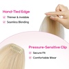 image:imageREECHO Clip in Hair Volumizer 2PCS 12 inch Short Thick Clip in Hairpieces Adding Extra Volume Hair Extensions for Women  Dark Brown with HighlightsLight Blonde