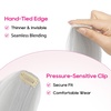 image:imageREECHO Clip in Hair Volumizer 2PCS 12 inch Short Thick Clip in Hairpieces Adding Extra Volume Hair Extensions for Women  Dark Brown with HighlightsLight Silver