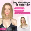 image:imageREECHO Clip in Hair Volumizer 2PCS 12 inch Short Thick Clip in Hairpieces Adding Extra Volume Hair Extensions for Women  Dark Brown with HighlightsLight Silver
